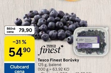 Borůvky Tesco Finest