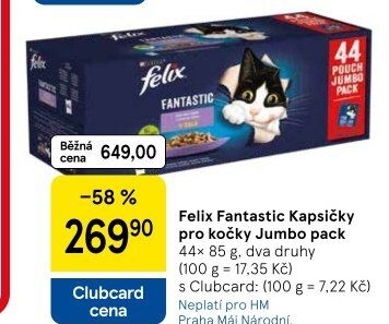 Kapsičky pro kočky Fantastic Felix Purina