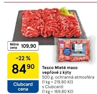 Maso mleté vepřové Tesco
