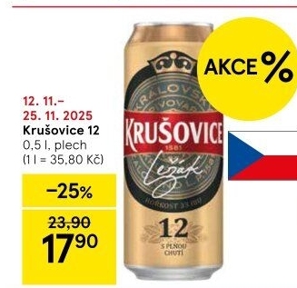 Pivo světlý ležák Královský 12° Krušovice