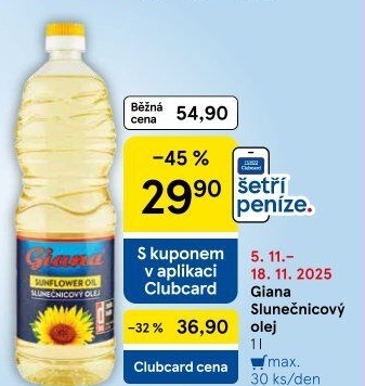 Slunečnicový olej Giana