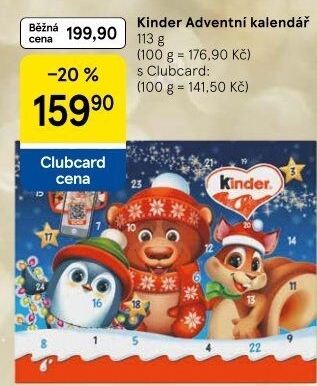 Adventní kalendář Kinder