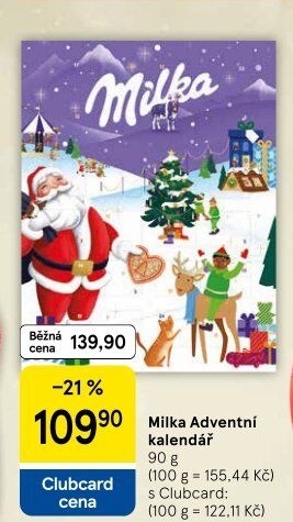 Adventní kalendář Milka