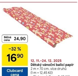 Balicí papír vánoční dětský