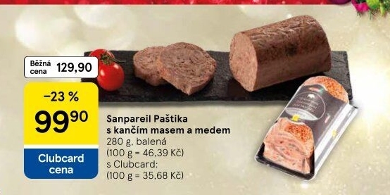 Paštika s kančím masem a s medem Sanpareil
