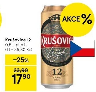 Pivo světlý ležák Královský 12° Krušovice