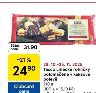 Rohlíčky linecké Tesco