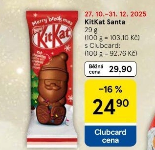 Santa Kit Kat Nestlé