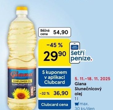 Slunečnicový olej Giana