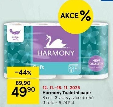 Toaletní papír 3vrstvý Harmony
