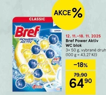 WC blok tuhý Power Aktiv Bref