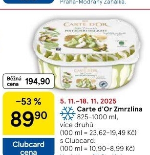 Zmrzlina ve vaničce Carte D'