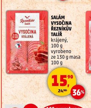 SALÁM VYSOČINA ŘEZNÍKŮV TALÍŘ