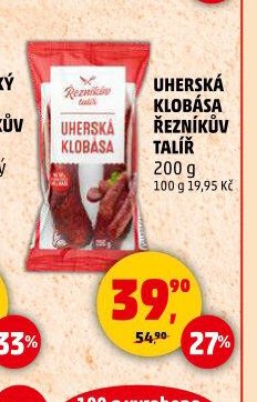UHERSKÁ KLOBÁSA ŘEZNÍKŮV TALÍŘ
