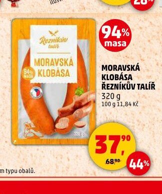 MORAVSKÁ KLOBÁSA ŘEZNÍKŮV TALÍŘ