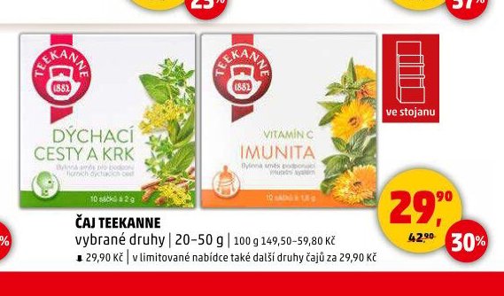 ČAJ TEEKANNE vybrané druhy