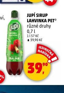 Jupí sirup lahvinka PET