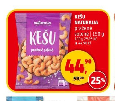 KEŠU NATURALIA pražené solené