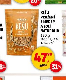 KEŠU PRAŽENÉ S MEDEM A SOLÍ NATURALIA
