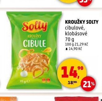 KROUŽKY SOLTY cibulové, klobásové