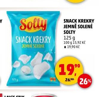 SNACK KREKRY JEMNĚ SOLENÉ SOLTY