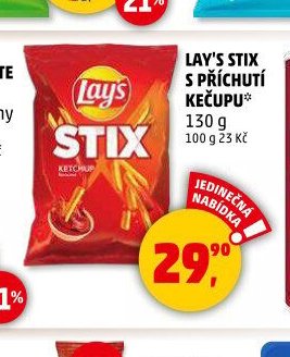LAY'S STIX S PŘÍCHUTÍ KEČUPU