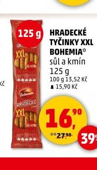 HRADECKÉ TYČINKY XXL BOHEMIA sůl a kmín