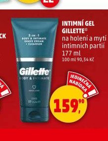 Intimní gel Gillette na holení