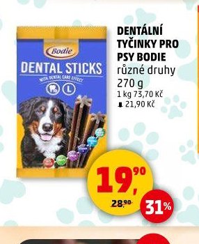 DENTÁLNÍ TYČINKY PRO PSY BODIE