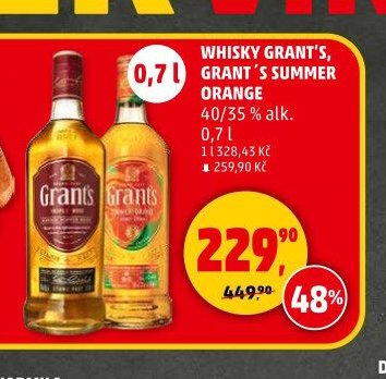 WHISKY GRANT'S, GRANT'S SUMMER ORANGE