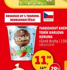 TVAROHOVÝ KRÉM TOBÍK KARLOVA KORUNA
