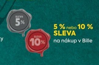5% nebo 10% SLEVA na nákup v Bille