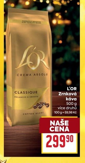 L'OR Zrnková káva