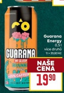 Energetický nápoj Guarana