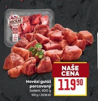 Hovězí maso na guláš Vocílka