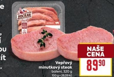 Steak vepřový minutkový Vocílka