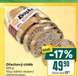 Chléb ořechový Kvasko