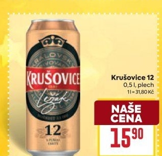Pivo světlý ležák Královský 12° Krušovice