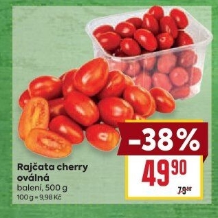 Rajčata cherry oválná