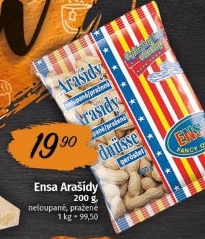 Neloupané arašídy Ensa