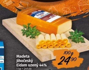 Sýr Eidam uzený 44% Jihočeský Madeta
