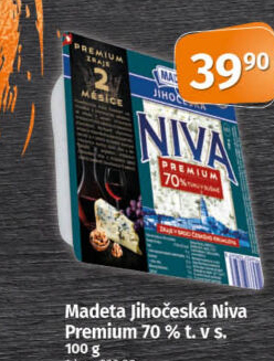 Sýr Niva Premium Jihočeská 70% Madeta