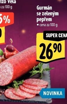 Salám Gurmán v zeleném pepři