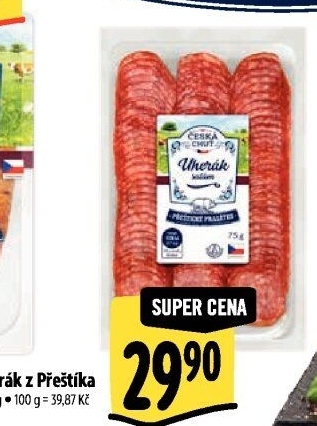 Salám uherák Přeštické prasátko Česká chuť