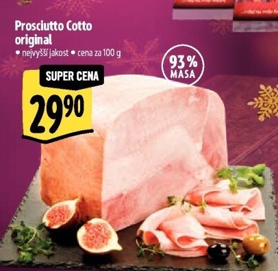 Šunka Prosciutto Cotto nejvyšší jakosti
