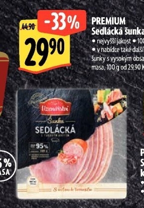 Šunka sedlácká nejvyšší jakosti Premium Albertovo uzenářství