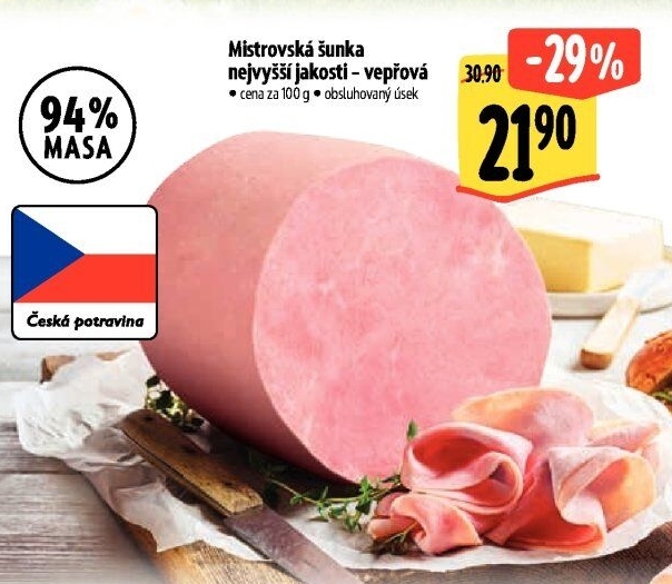 Šunka vepřová Mistrovská nejvyšší jakosti Česká chuť