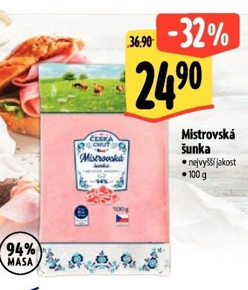 Šunka vepřová Mistrovská nejvyšší jakosti Česká chuť