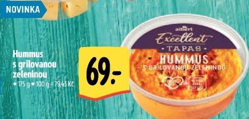 Tapas Hummus s grilovanou zeleninou Albert Excellent
