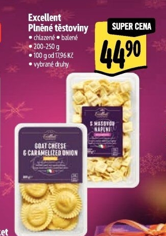 Těstoviny chlazené plněné Albert Excellent